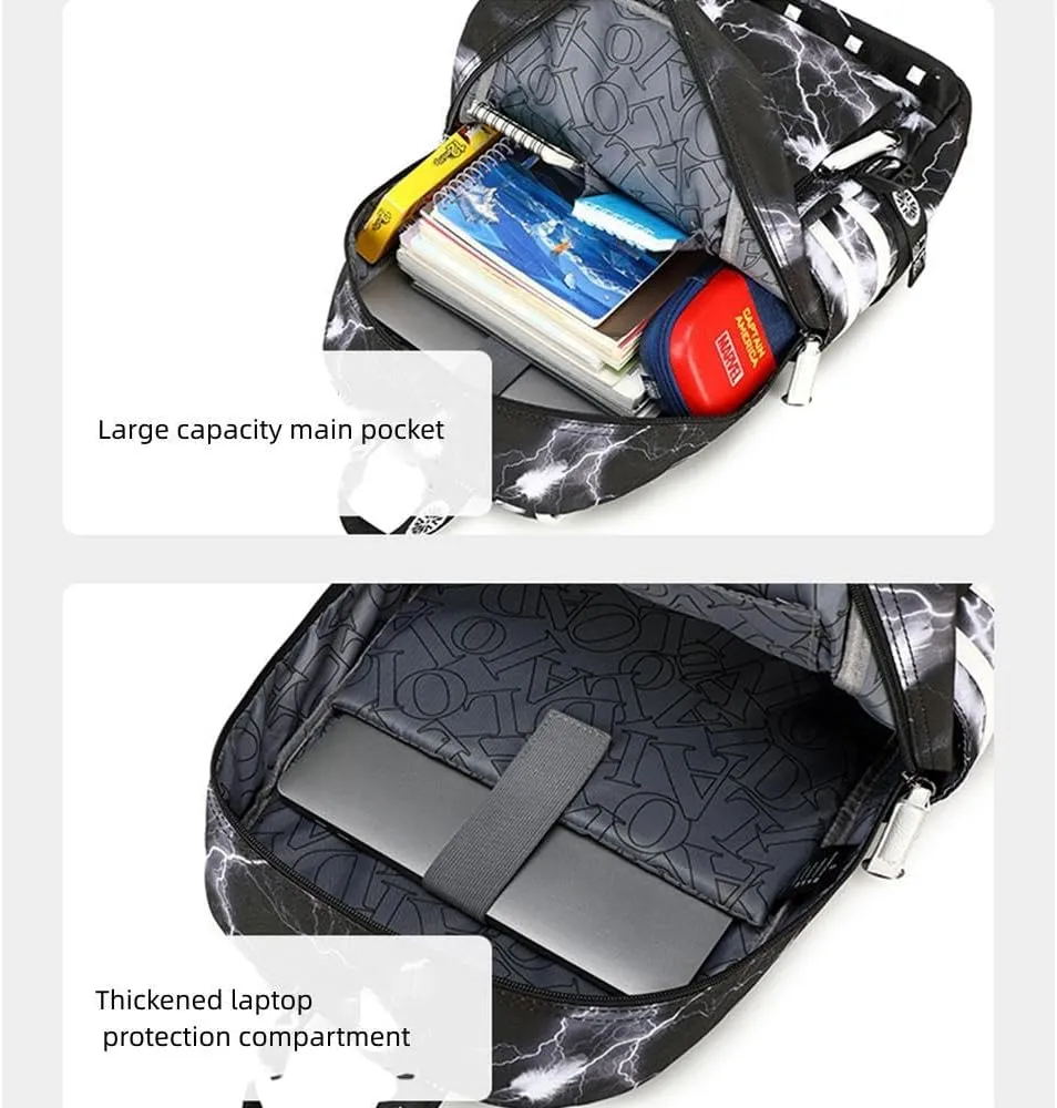 Basketball Star 23 Athletes Laptop Backpack Student Backpack Men Women Ultra Light Travel Bag (Black and White2)