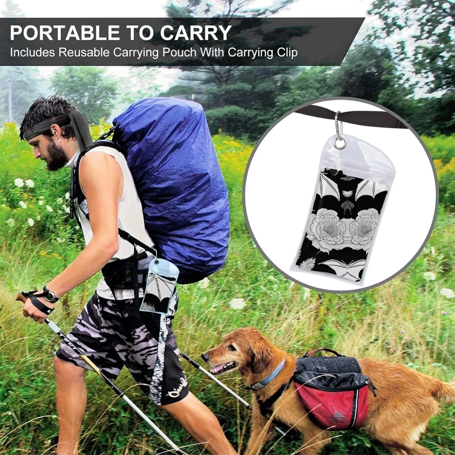 Bat Print Premium Compact Microfiber Travel Towel-Featherlight & Quick Dry,Sand-Resistant Beach Towel for Swimming,Camping,Vacation Essentials with Carry Pouch