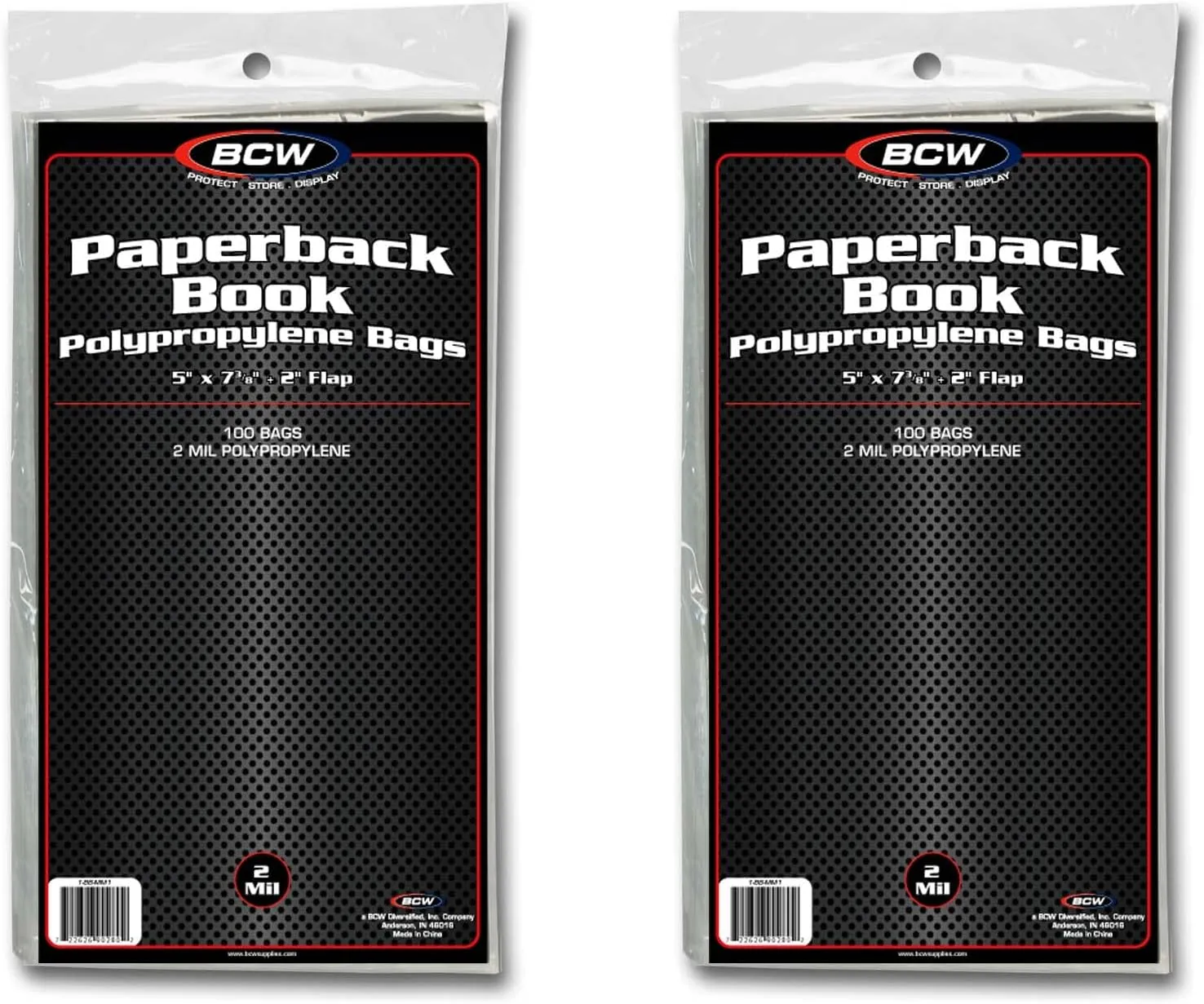 BCW Paperback Book Bags - 200-Pack | 5 x 7 3/8 Inches | Crystal Clear Polypropylene, Acid-Free Protection for Your Pocket Paperbacks | Book Covers for Paperbacks