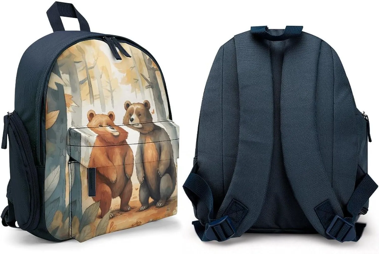 Bear in Woods Travel Backpack Casual Bag Lightweight Hiking Backpacks for Business, Travelling, Hiking