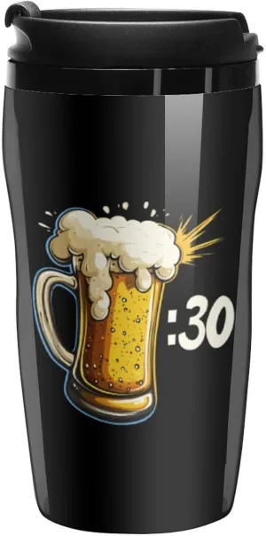 Beer Thirty Patricks Day Irish Coffee Mug with Lid Portable Tumbler Water Bottle for Travel Business 250ml