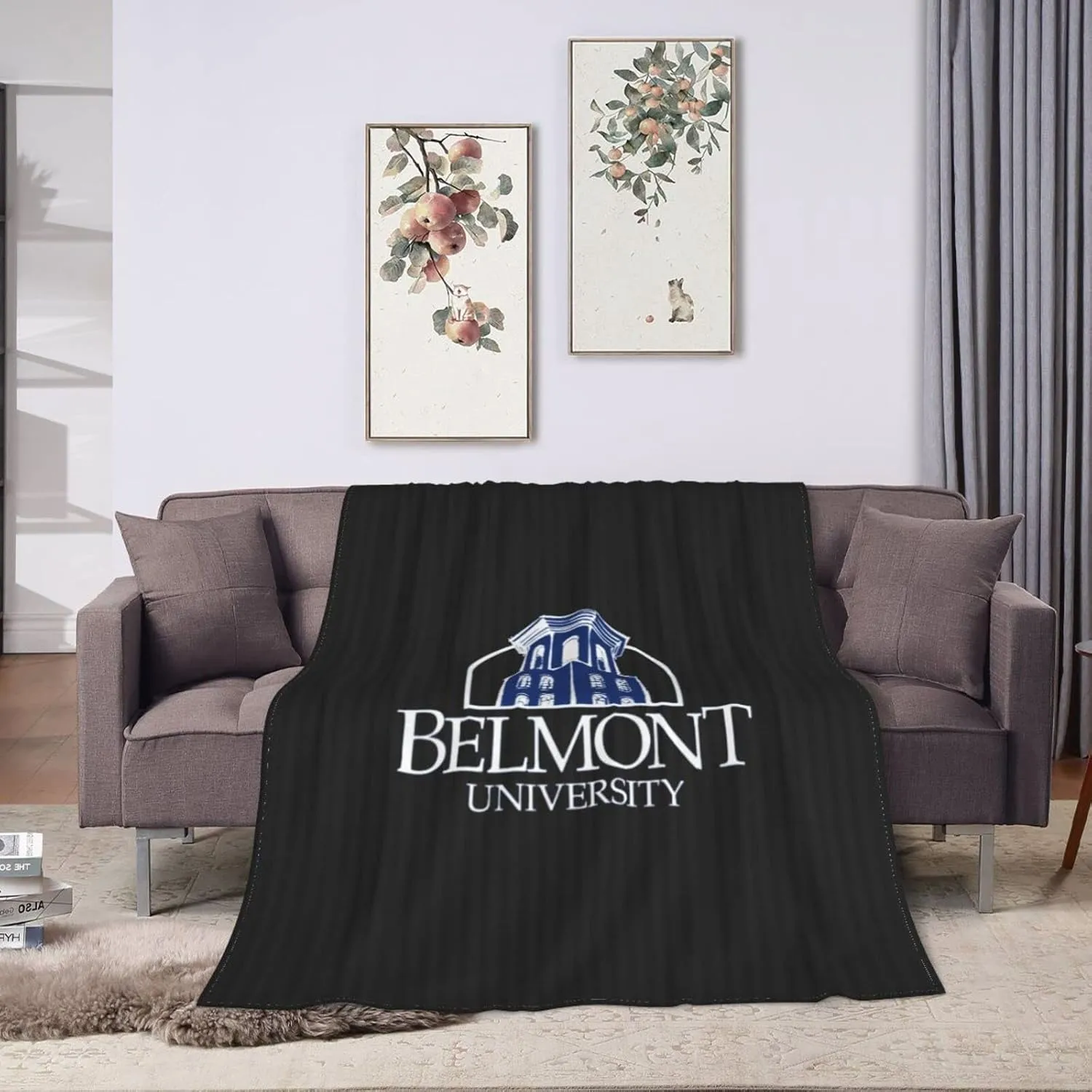 Belmont University Ultra-Soft Micro Fleece Blanket Soft Comfortable Flannel Blanket Available for Bed Couch Living Room