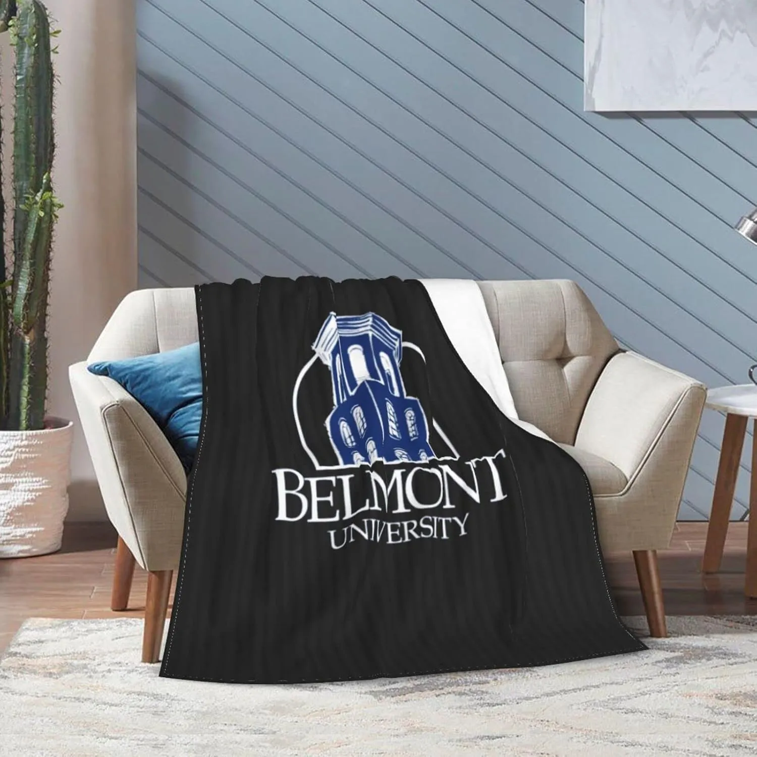 Belmont University Ultra-Soft Micro Fleece Blanket Soft Comfortable Flannel Blanket Available for Bed Couch Living Room