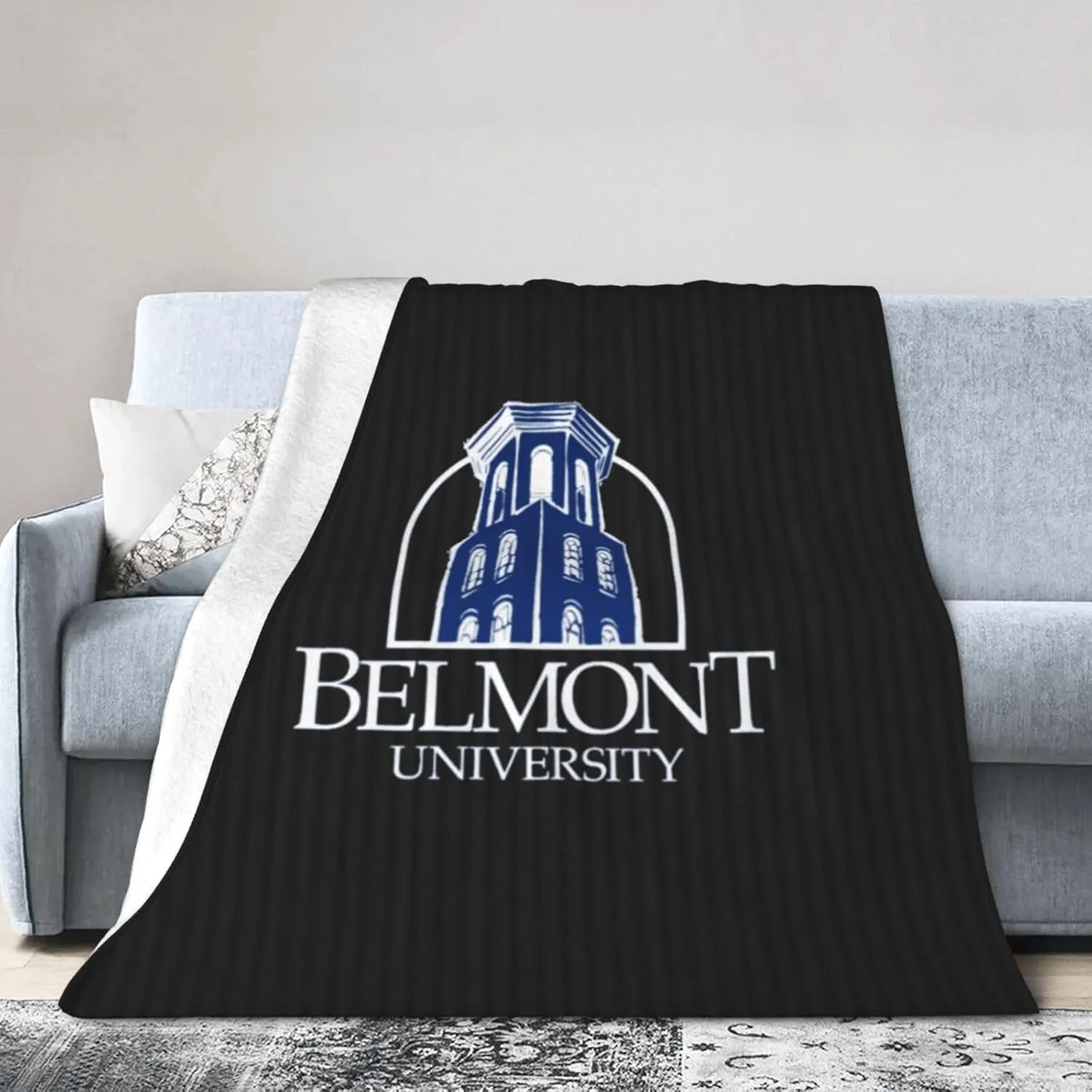 Belmont University Ultra-Soft Micro Fleece Blanket Soft Comfortable Flannel Blanket Available for Bed Couch Living Room