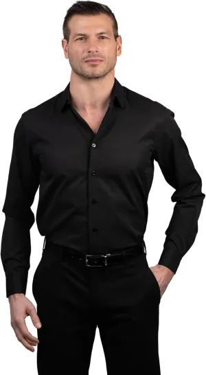 Ben Sherman Slim Fit Long Sleeve Dress Shirts for Men - Wrinkle Free Long Sleeve Shirt 4-Way Stretch