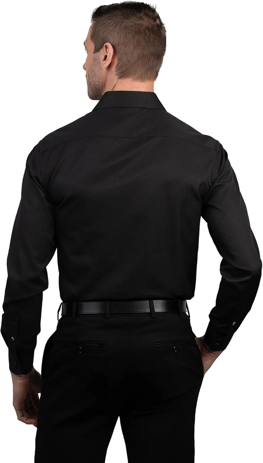 Ben Sherman Slim Fit Long Sleeve Dress Shirts for Men - Wrinkle Free Long Sleeve Shirt 4-Way Stretch