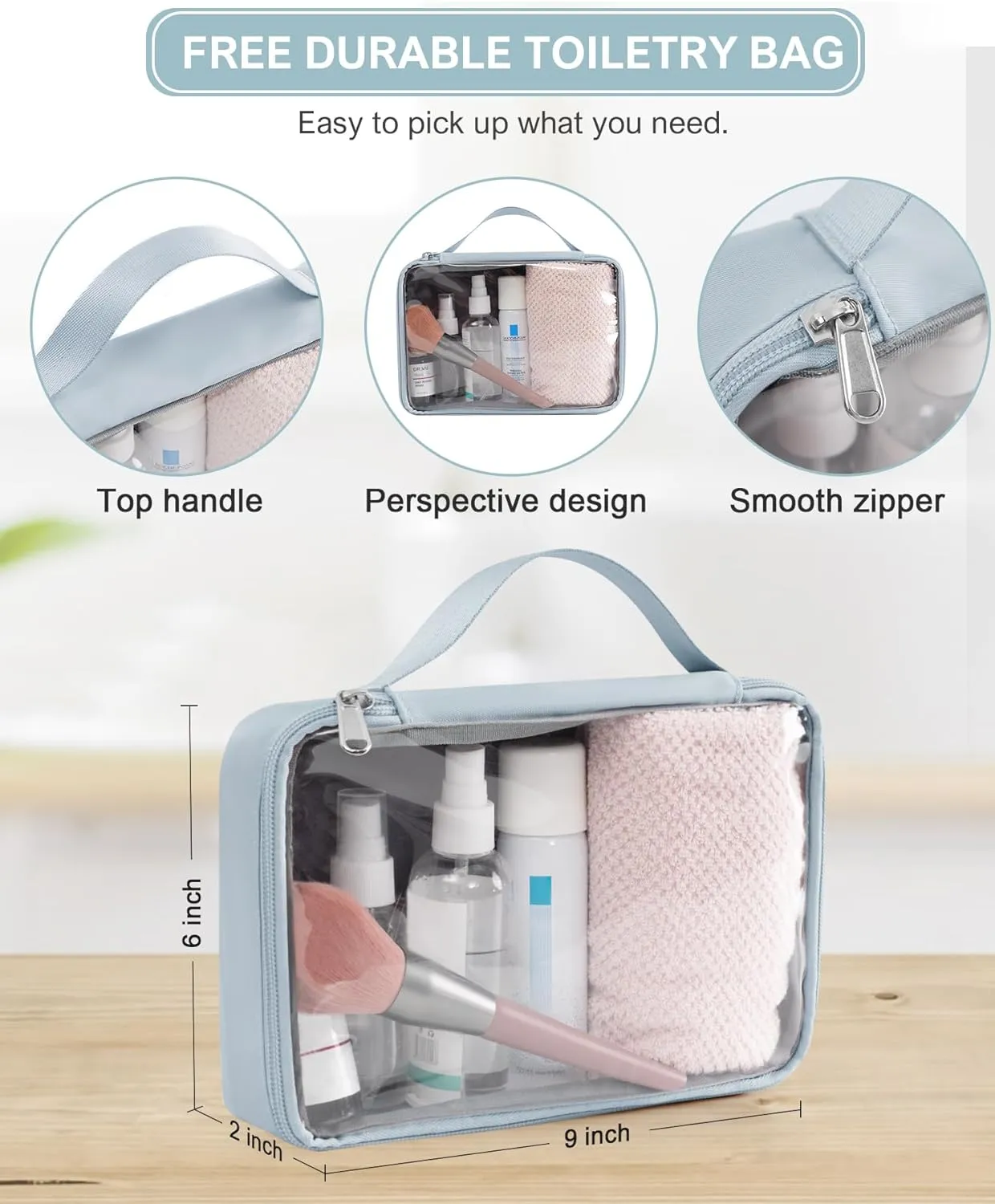 Beraliy Large Travel Backpack, Carry On Bags For Airplanes, Lightweight Personal Item Bag, Laptop Backpack, Casual Work Gym College Weekender Bag, Light blue