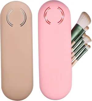 BESPORTBLE Travel Makeup Brush Holder Bag Pcs Silicone Brush Holder Organize Your Makeup Tools Reusable for Daily Use