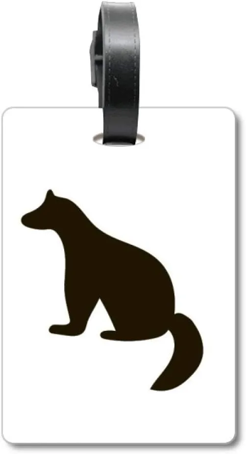 Black Cutton Cute Animal Portrayal Suitcase Bag Tag Luggage Card Hanging Scutcheon Label