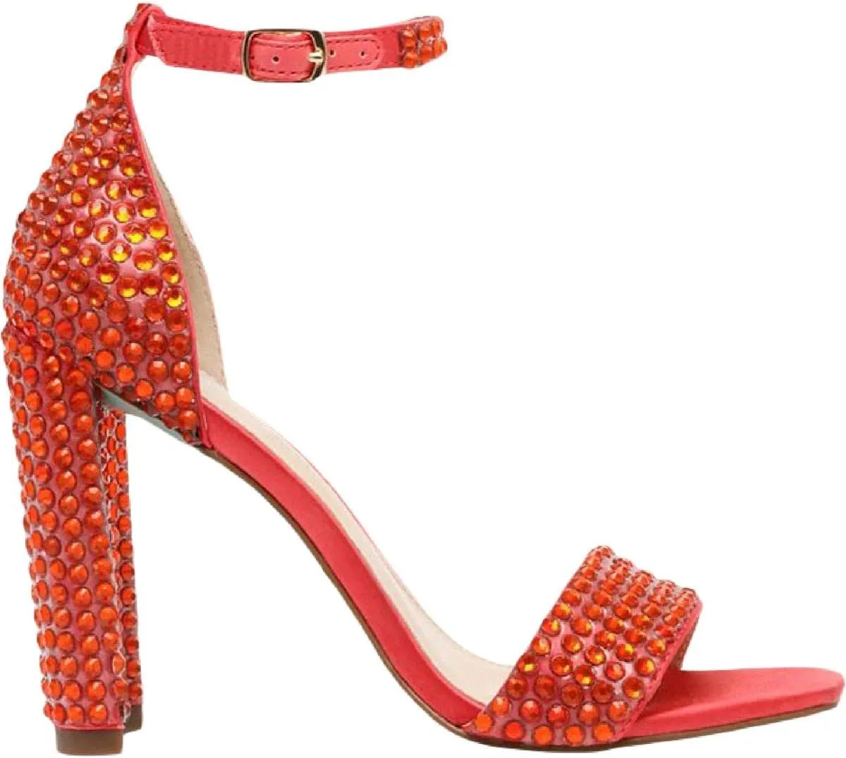 Blue by Betsey Johnson Womens Rina Satin Evening Sandals Orange 5 Medium (B,M)