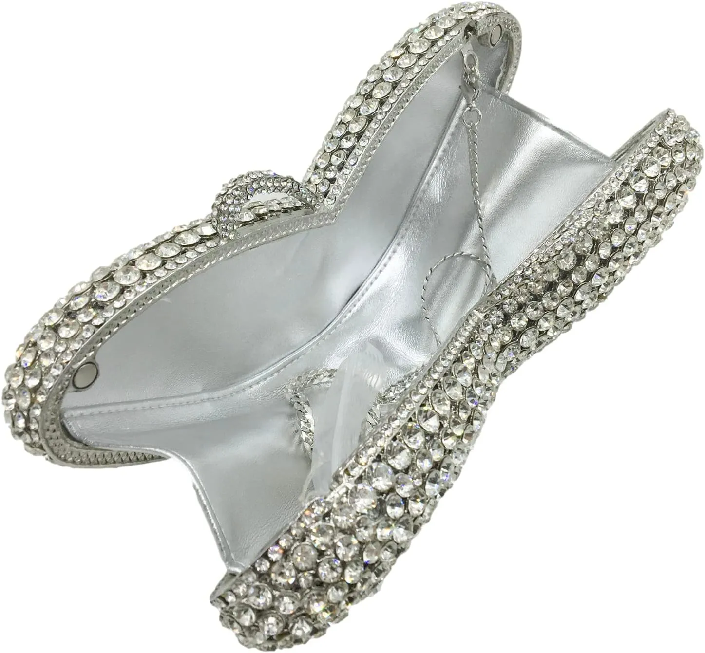 Boutique De FGG Butterfly Crystal Clutch Bags Women Evening Bag Party Rhinestone Handbags Bridal Crystal Clutch Purses,Mini