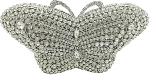 Boutique De FGG Butterfly Crystal Clutch Bags Women Evening Bag Party Rhinestone Handbags Bridal Crystal Clutch Purses,Mini