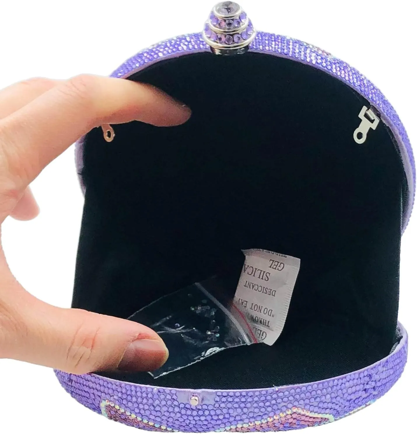Boutique De FGG Round Flower Clutch Purse Women Rose Crystal Evening Handbag Party Rhinestone Floral Clutch Wedding Bag,Mini