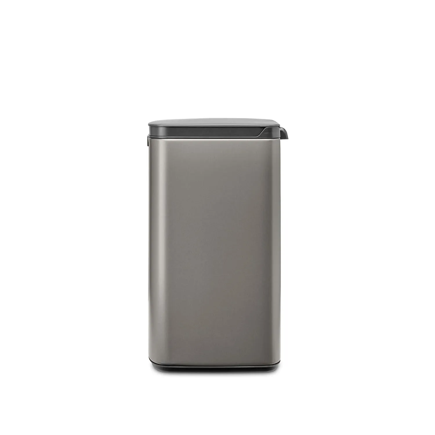 Brabantia Small Bo Trash Can 3.2 Gal - Easy Open, Soft Closing Lid, Hygienic, Space Efficient - for Bathroom, Home Office, Bedroom - Platinum - LWH 11.6 x 9.1 x 14.8