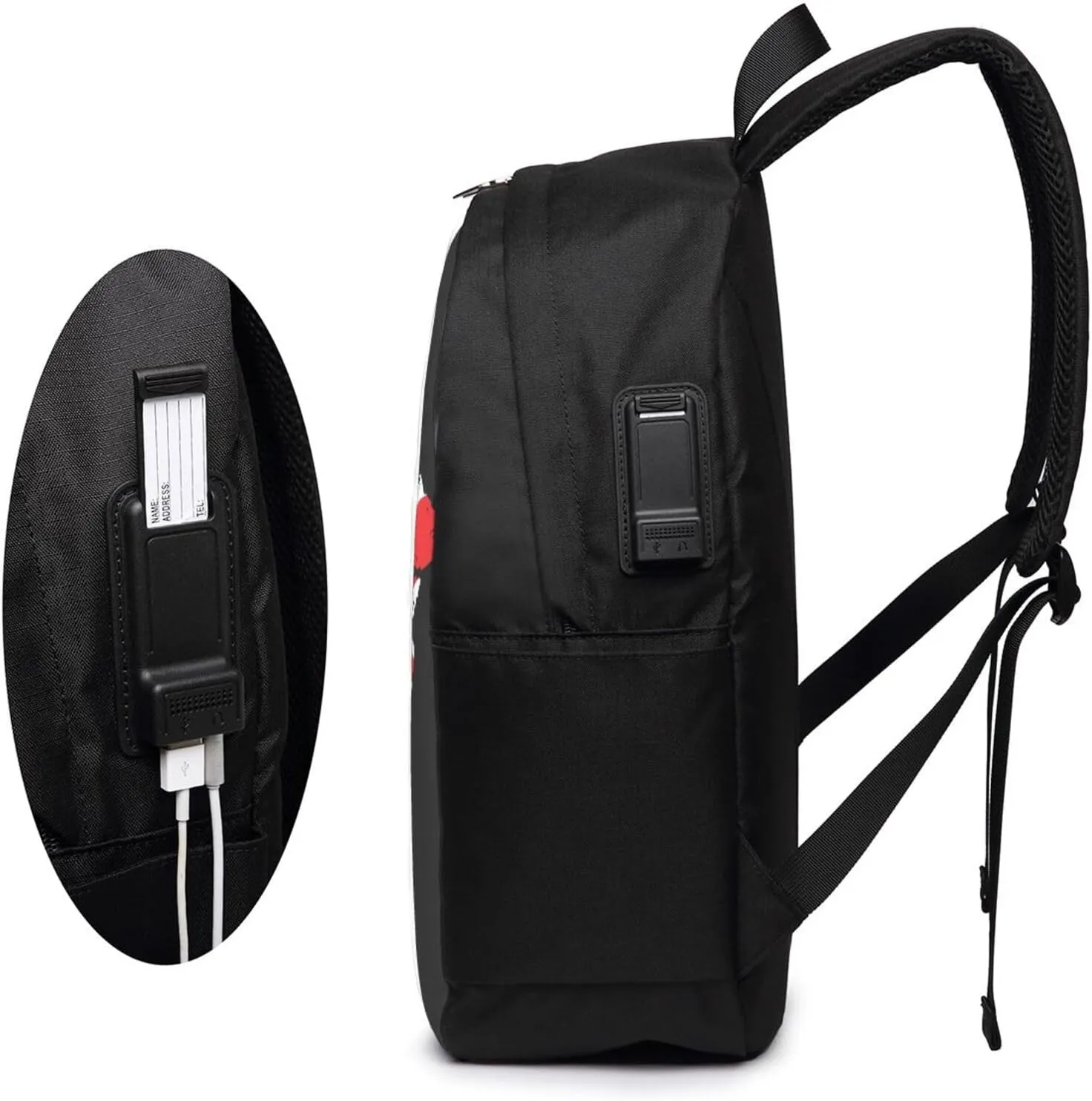 British England UK English Flag Lips Laptop Backpacks Travel Backpack Casual Business Daypack Sport Rucksack Computer Bag Fits up to 17 Inch Notebook with USB Port