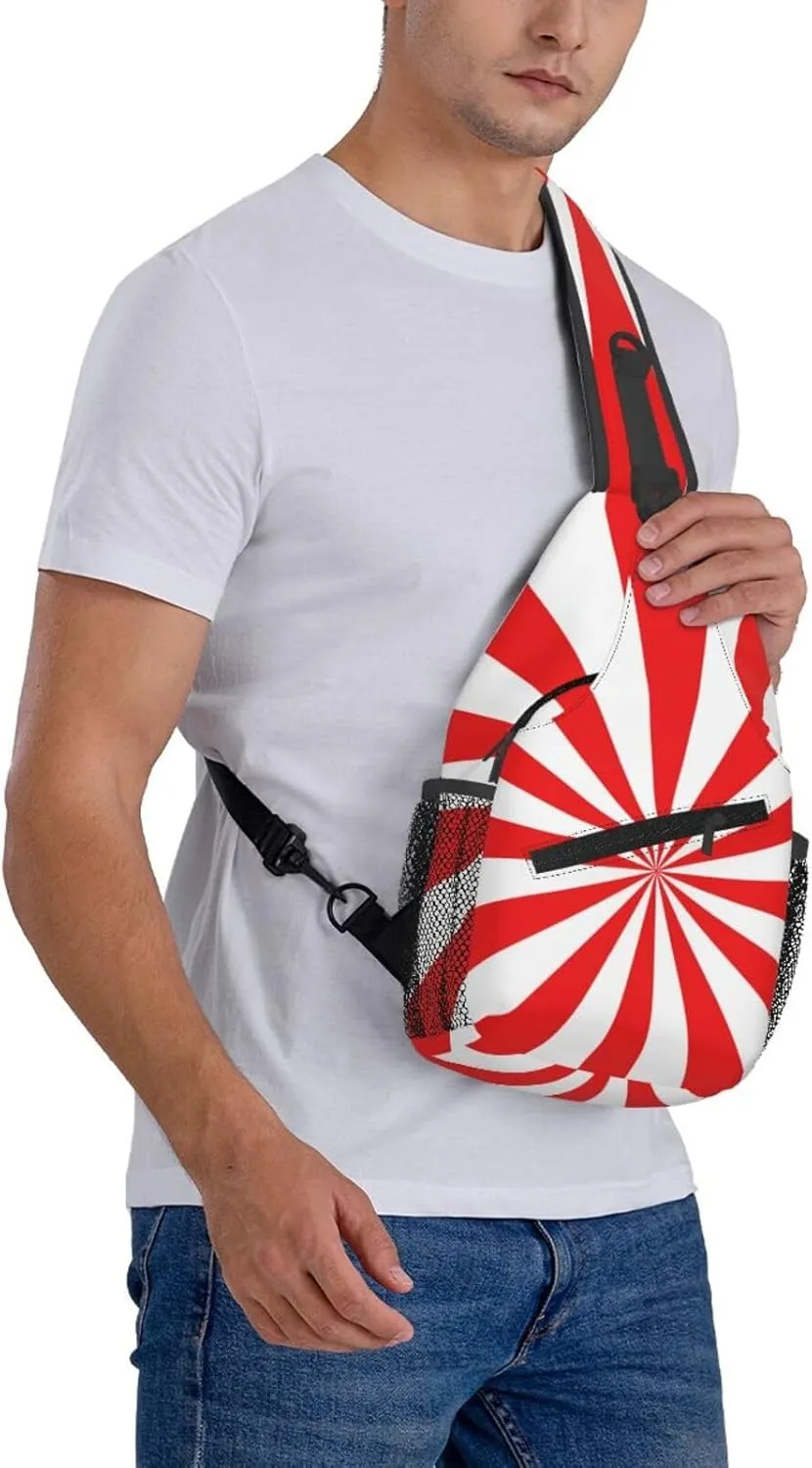 Buffalo Plaid Sling Bag Adjustable Crossbody Bag Casual Chest Bags Travel Shoulder Backpack For Women Men