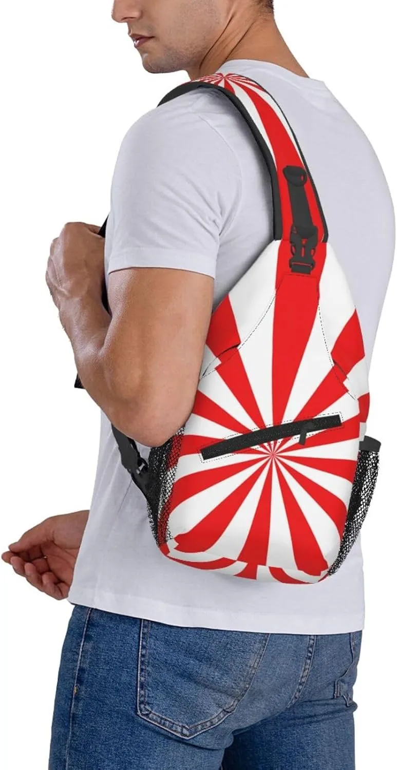 Buffalo Plaid Sling Bag Adjustable Crossbody Bag Casual Chest Bags Travel Shoulder Backpack For Women Men
