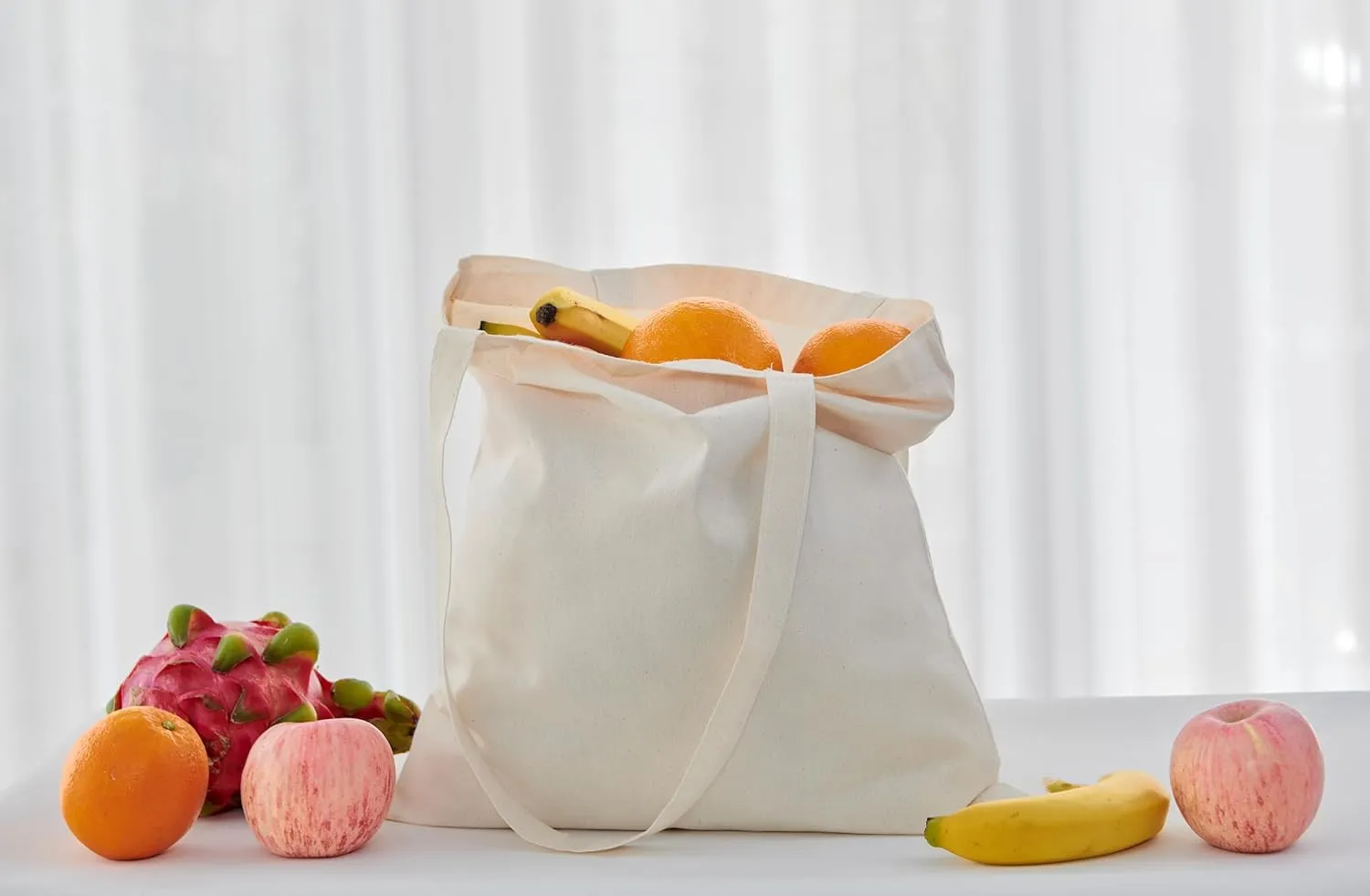 Bulk 2 | 6 | 12 Pack Canvas Cotton Tote Bags 15x16 Reusable Blank Grocery Totes for DIY, Painting, Printing, Crafts
