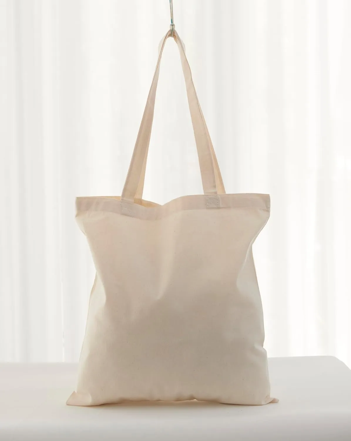 Bulk 2 | 6 | 12 Pack Canvas Cotton Tote Bags 15x16 Reusable Blank Grocery Totes for DIY, Painting, Printing, Crafts