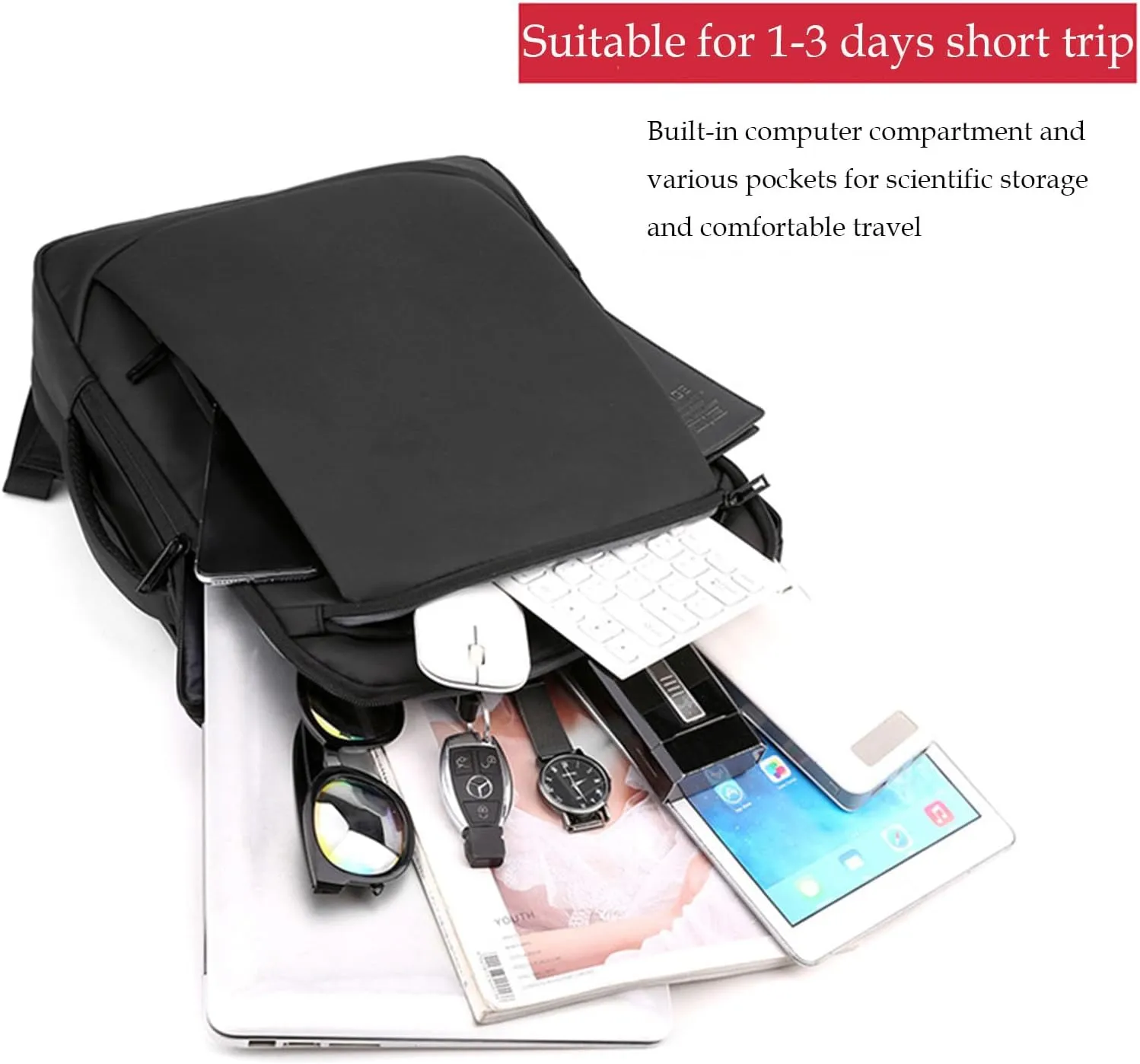 Business Backpack For Men And Women 15.6 Inch,Waterproof Travel Laptop Backpack With Usb Charger Port, Lightweight Work Computer Bag, College Laptop Backpacks,Gray