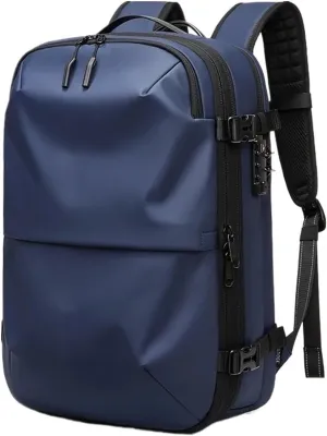 Business Backpack Men Travel Business Large Capacity School Expanded Hiking Backpack Mountaineering Bag(Blue)