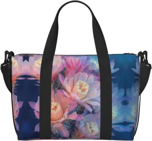Cactus Floral Bloom Print Versatile Travel Duffel Bag,The Companion For Business And Personal Trips