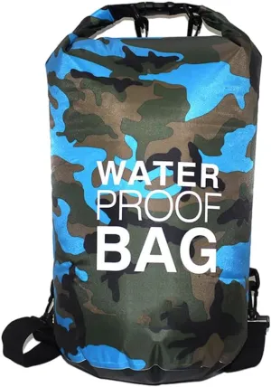 CANDeal Camouflage Waterproof Dry Bag,Lightweight Roll Top Dry Storage Backpack for Kayaking, Beach, Rafting, Boating, Hiking, Snowboarding, Swimming, Camping and Fishing