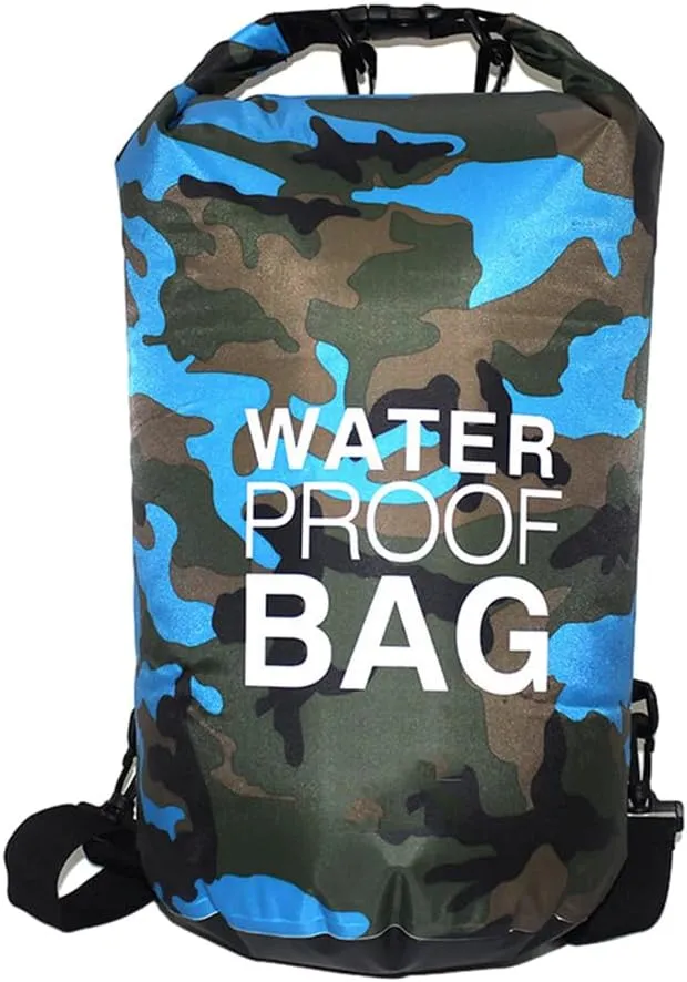 CANDeal Camouflage Waterproof Dry Bag,Lightweight Roll Top Dry Storage Backpack for Kayaking, Beach, Rafting, Boating, Hiking, Snowboarding, Swimming, Camping and Fishing