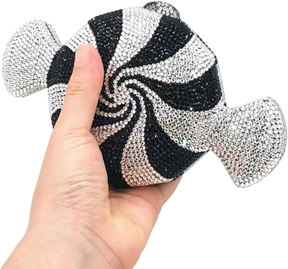 Candy Shape Clutch Purse Shining Crystal Evening Bags Luxury Rhinestone Handbags for Prom Cocktail Party
