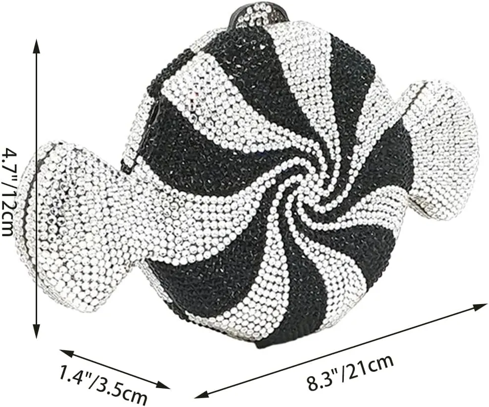 Candy Shape Clutch Purse Shining Crystal Evening Bags Luxury Rhinestone Handbags for Prom Cocktail Party