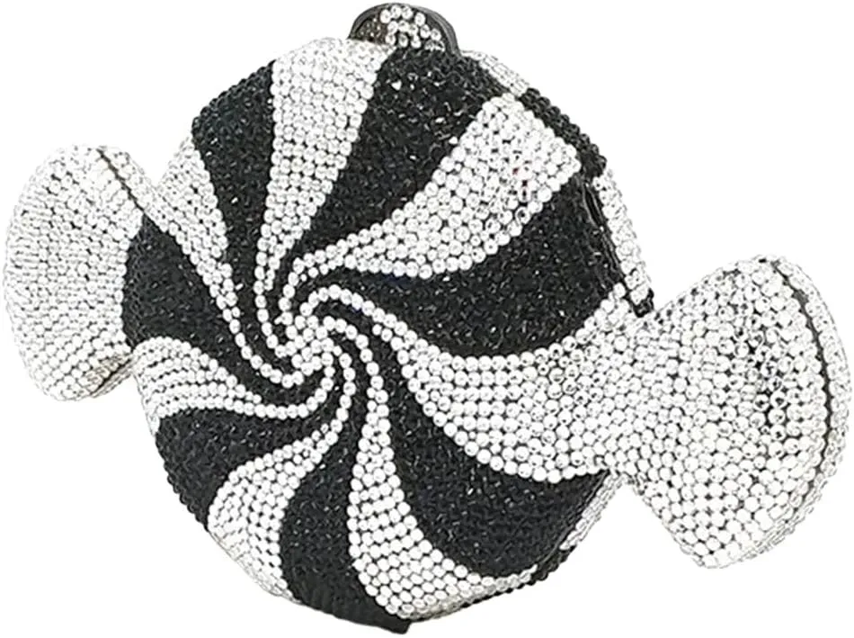 Candy Shape Clutch Purse Shining Crystal Evening Bags Luxury Rhinestone Handbags for Prom Cocktail Party