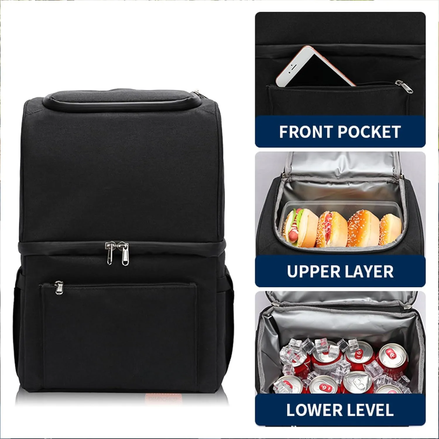 Car Camping Coolers for Simca Vedette/Sport/Horizon/Comète/Aronde, Waterproof Portable Cooler, Leak Proof Picnic Insulated Bag, Ultra-Light Premium Ice Chest Box
