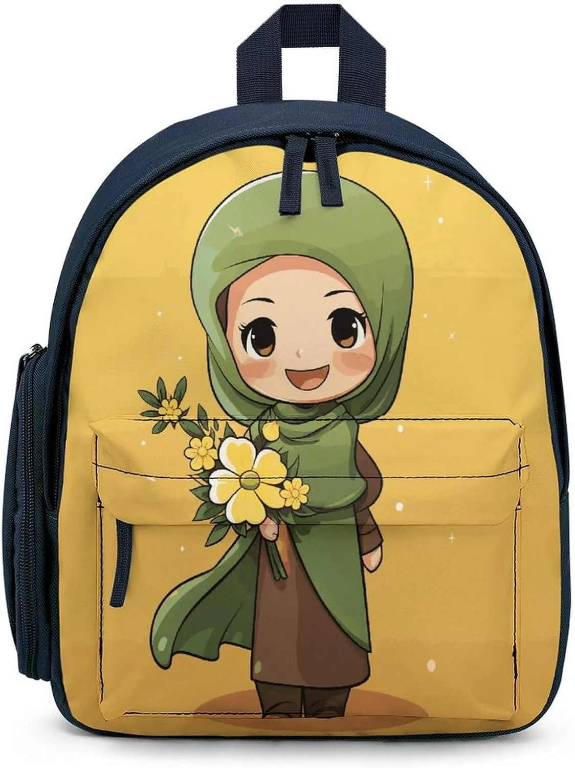 Cartoon Muslim Woman Travel Backpack Casual Bag Lightweight Hiking Backpacks for Business, Travelling, Hiking