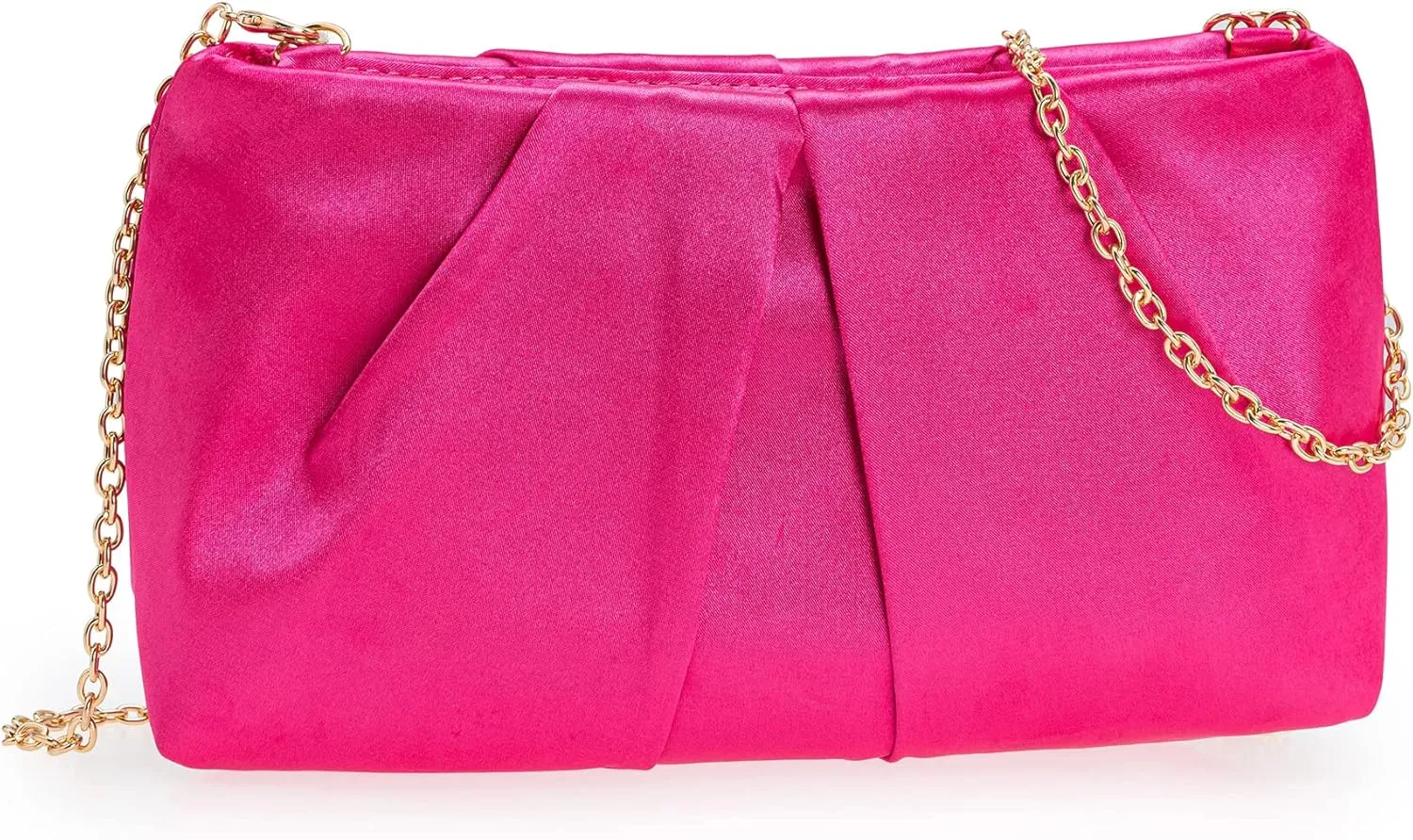 CHARMING TAILOR Evening Bag Women Wedding Party Handbag Small Dressy Formal Purse Pleated Satin Clutch