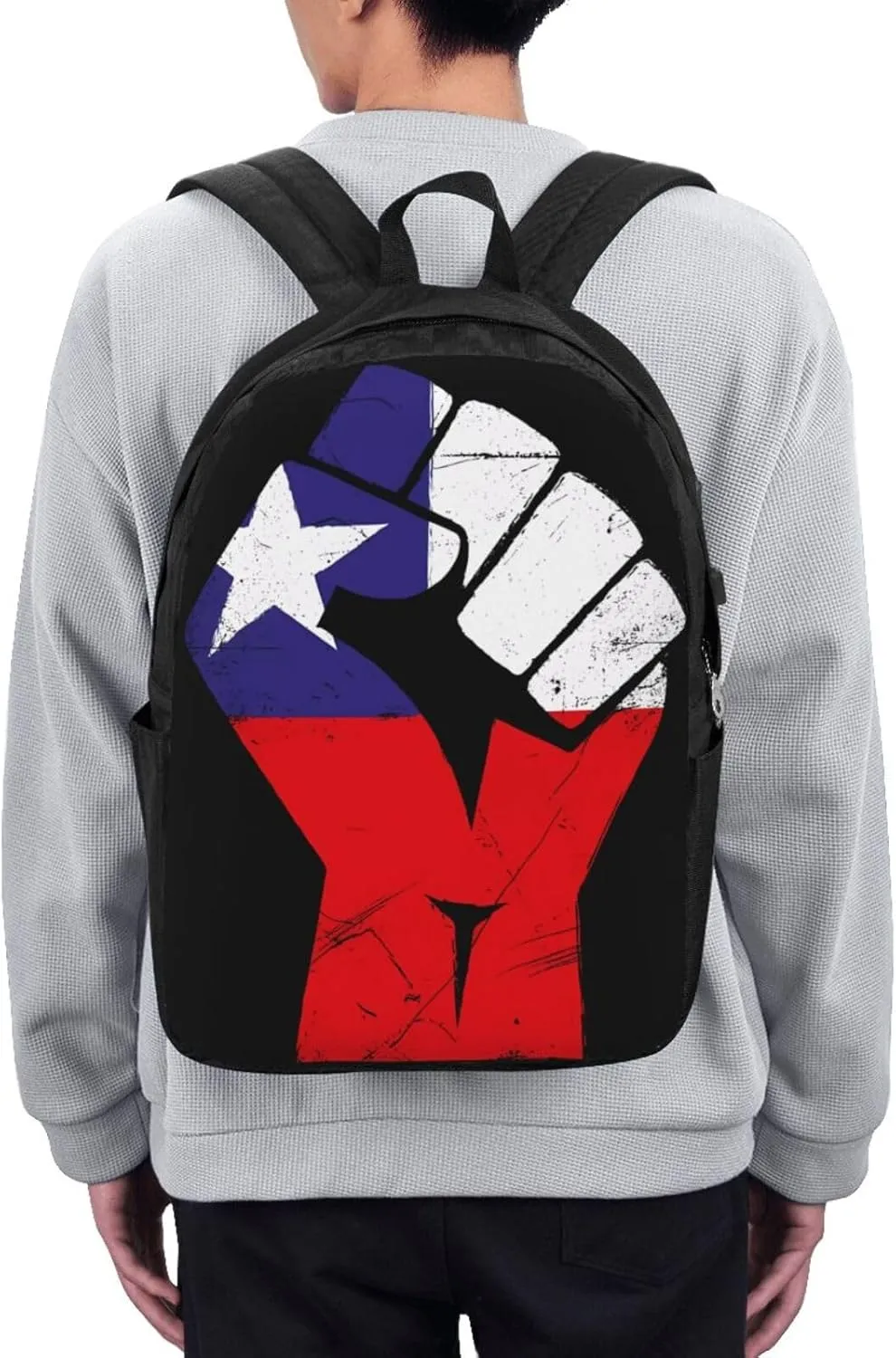 Chile Flag Chilean Strong Laptop Backpacks Travel Backpack Casual Business Daypack Sport Rucksack Computer Bag Fits up to 17 Inch Notebook with USB Port