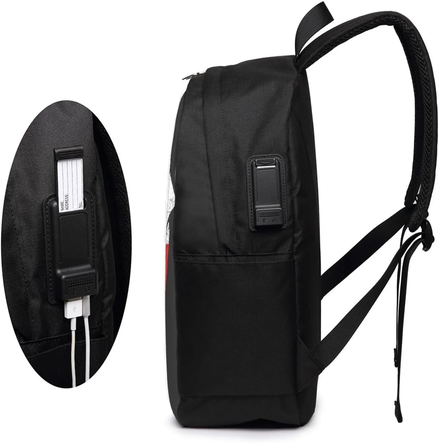 Chile Flag Chilean Strong Laptop Backpacks Travel Backpack Casual Business Daypack Sport Rucksack Computer Bag Fits up to 17 Inch Notebook with USB Port