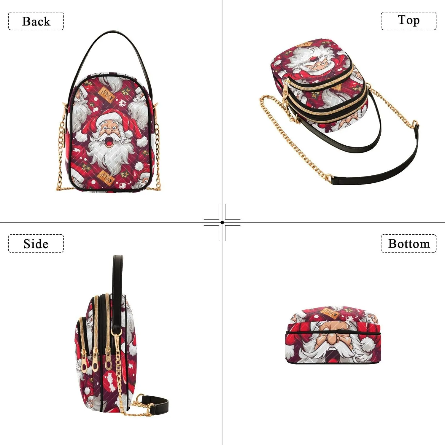 Christmas Ornaments Soldiers Set Women Crossbody Bags, Purse with Long Shoulder Strap, Stylish Crossbody Bags