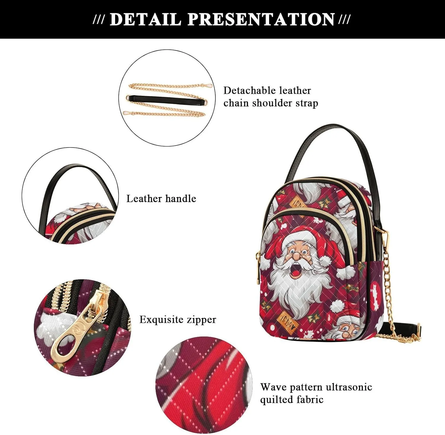 Christmas Ornaments Soldiers Set Women Crossbody Bags, Purse with Long Shoulder Strap, Stylish Crossbody Bags