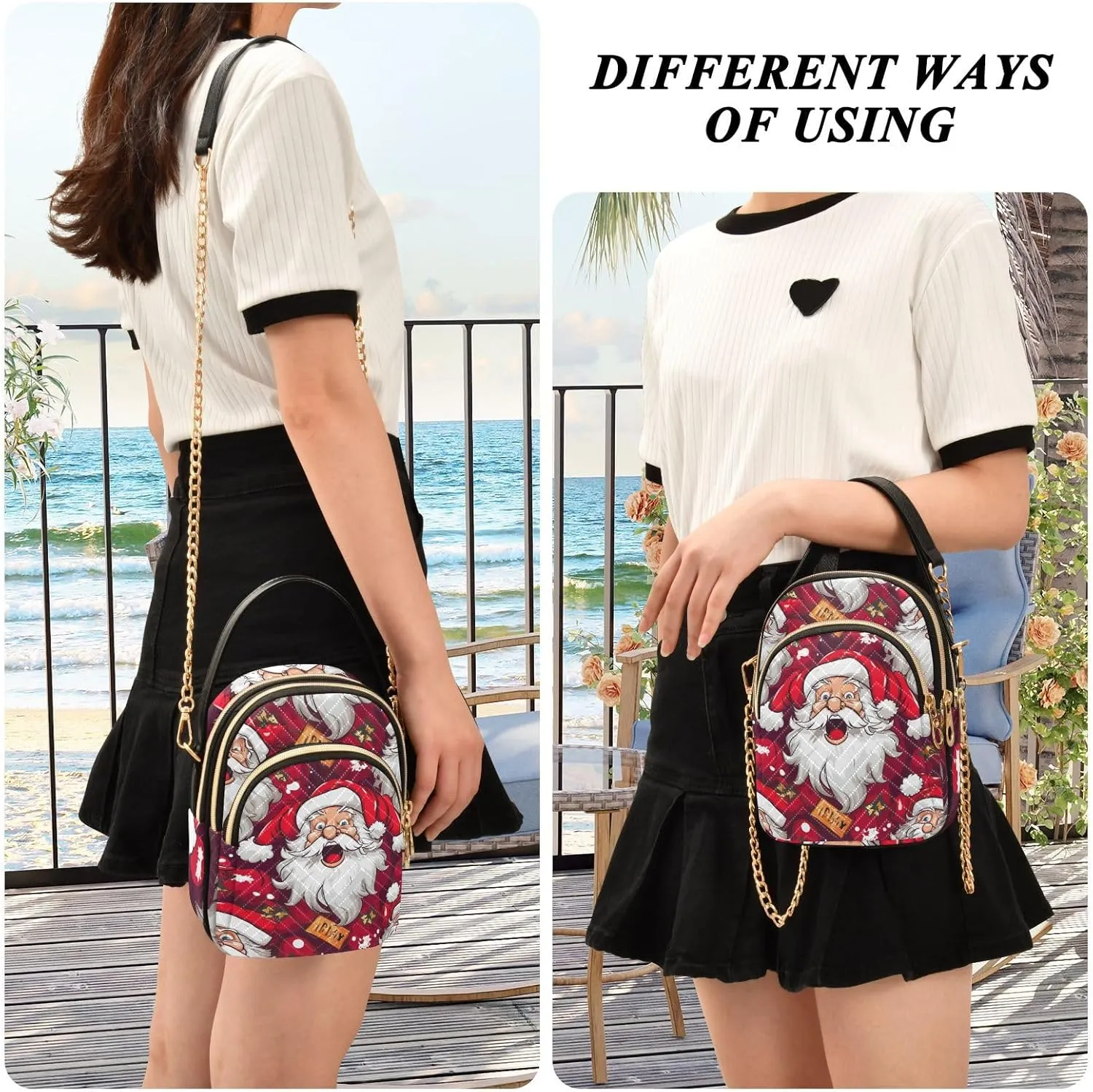 Christmas Ornaments Soldiers Set Women Crossbody Bags, Purse with Long Shoulder Strap, Stylish Crossbody Bags