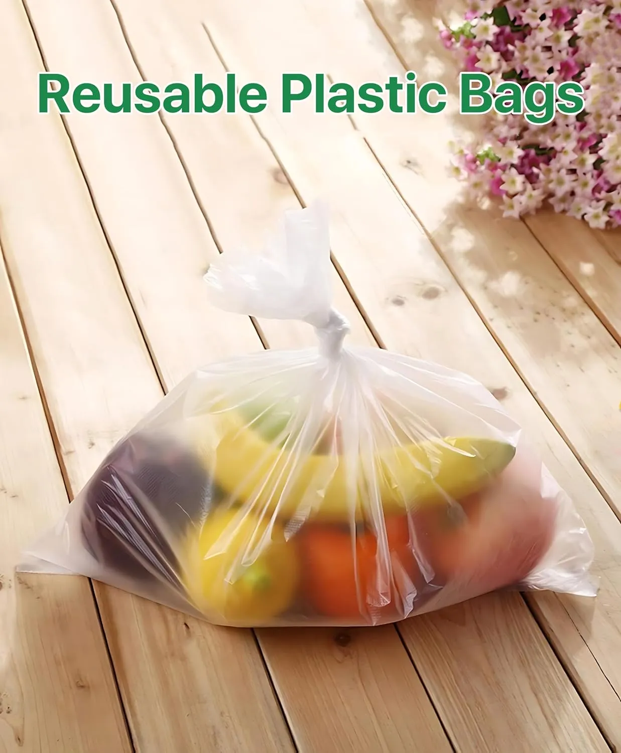 Clear Plastic 10" x 15" - 700 Produce Bags Reusable Washable Freshness Disposable Continuous Roll Easy Peel Off Kitchen Office Grocery Home Use Food Fruits Storage(2 Rolls, 10 x 15-700 Bags)
