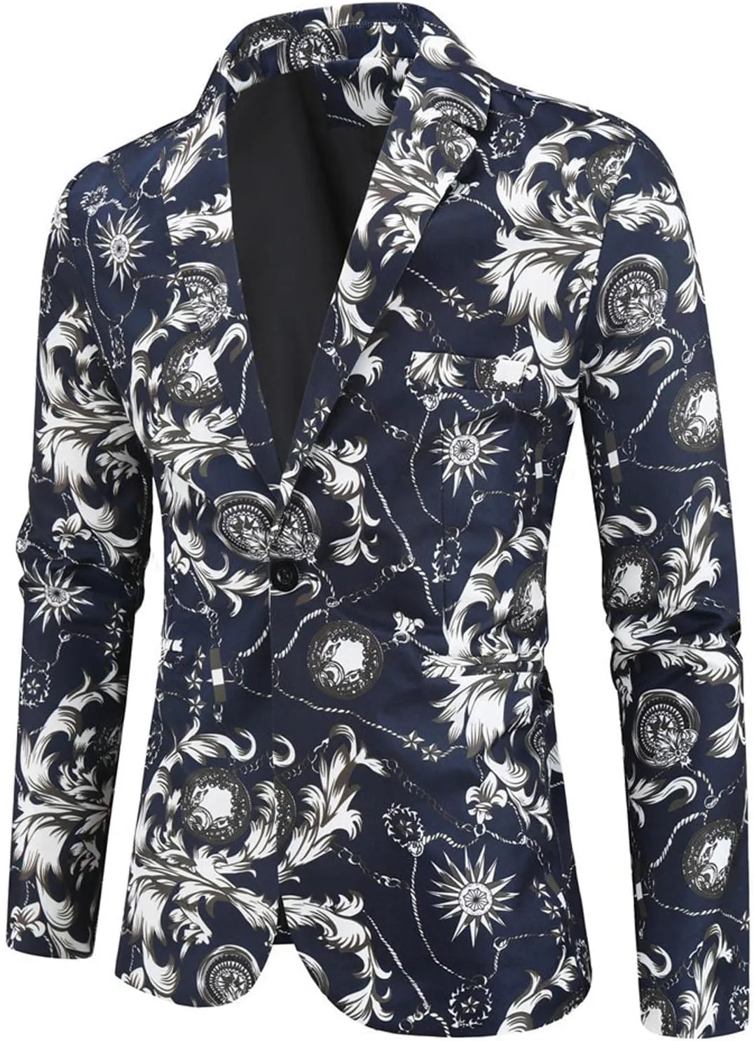 Coat for Man Winter Fall Print Slim Tunic Work Blazer Festival Christmas Blazers Coats Man 2023 Fashion