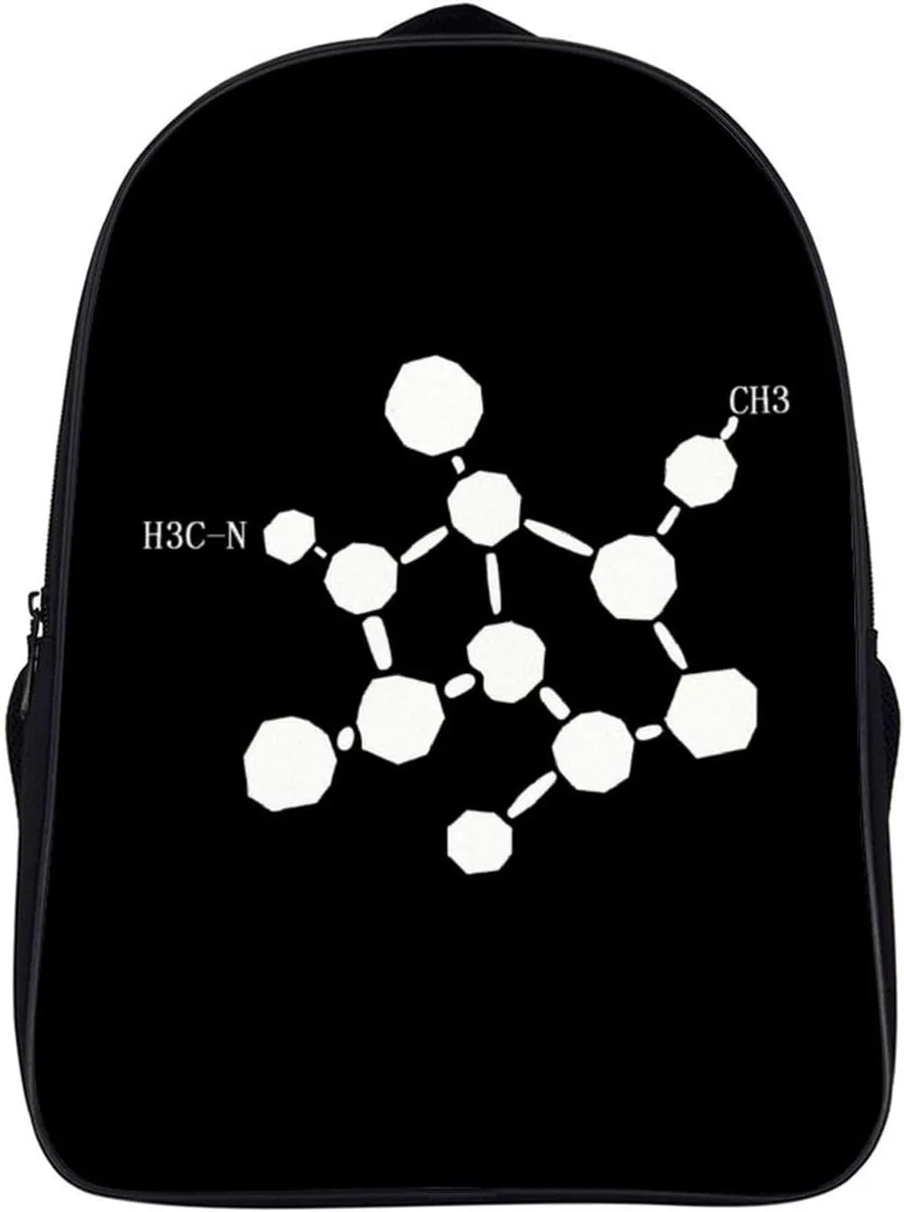 Cocaine Molecule Formula Chemistry 16 Inch Laptop Backpack Travel Daypack for Camping Sporting Hiking