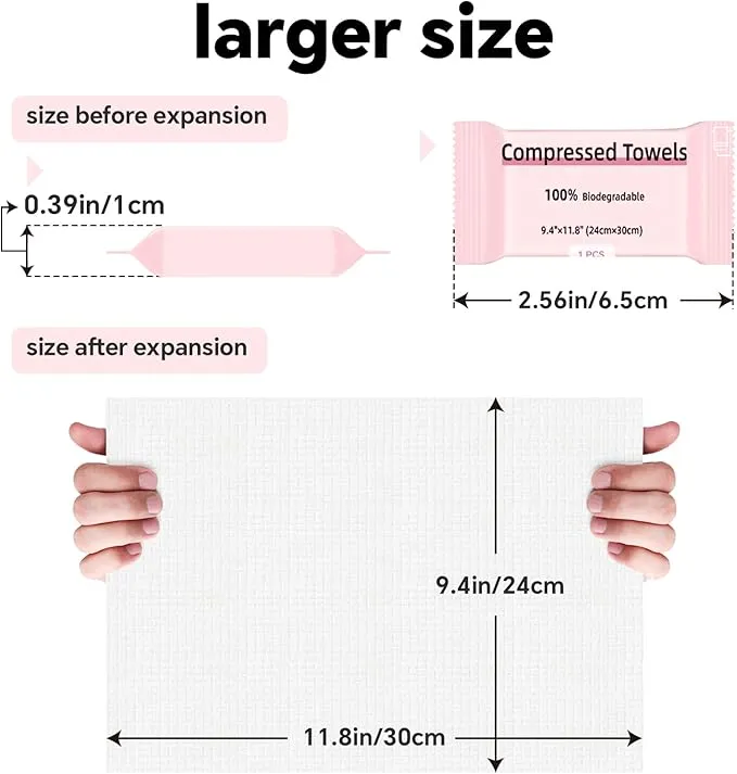 Compressed Towels Tablets,Disposable Face Towels for Travel Camping Hiking,Portable Coin Tissues for Home Beauty and Outdoors