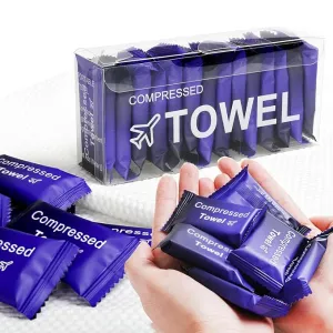 Compressed Towels,14 PCS Large Disposable Compressed Face Towel,11.8 in x 9.4 in Individual Package Magic Compressed Towel,Portable Paper Towel Tablets,Coin Tissue for Travel,Sport,Camping