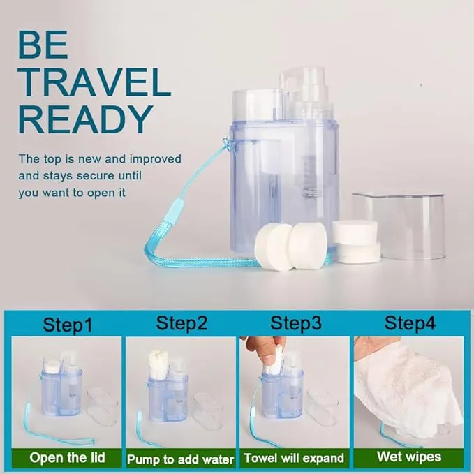 Compressed Towels,90 PCS Magic Compressed Towel with Carrying Case and Towel Dispenser,Portable Disposable Face Towel Wipes,Mini Coin Tissue for Travel,Home,Camping,Outdoor Activities