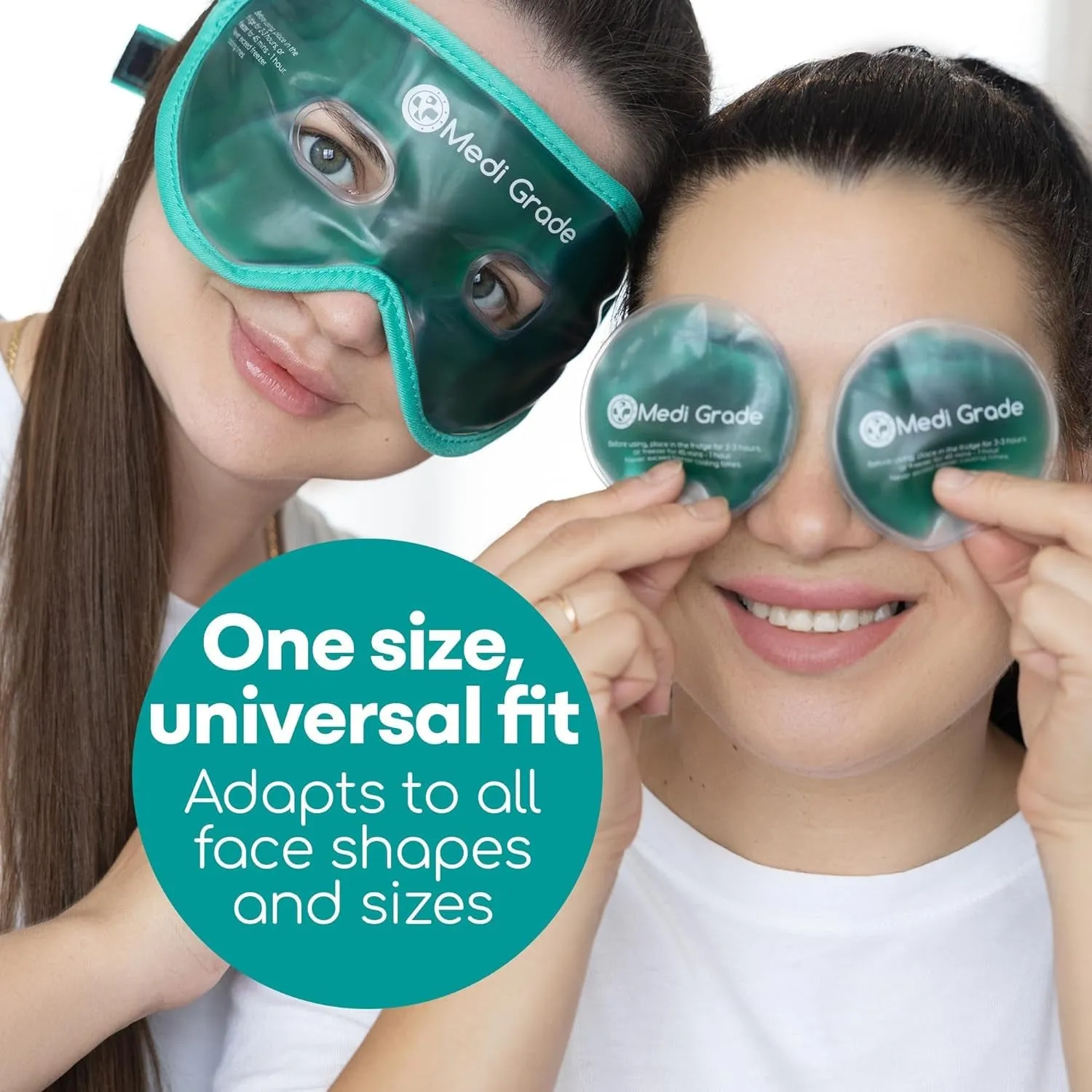 Cooling Ice Face Mask and Cooling Eye Mask for Puffy Eyes & Migraine Relief - Self Care Face Ice Pack with Chillgel Face Ice Mask Technology - Cooling Face Mask, Eye Pads and Bag
