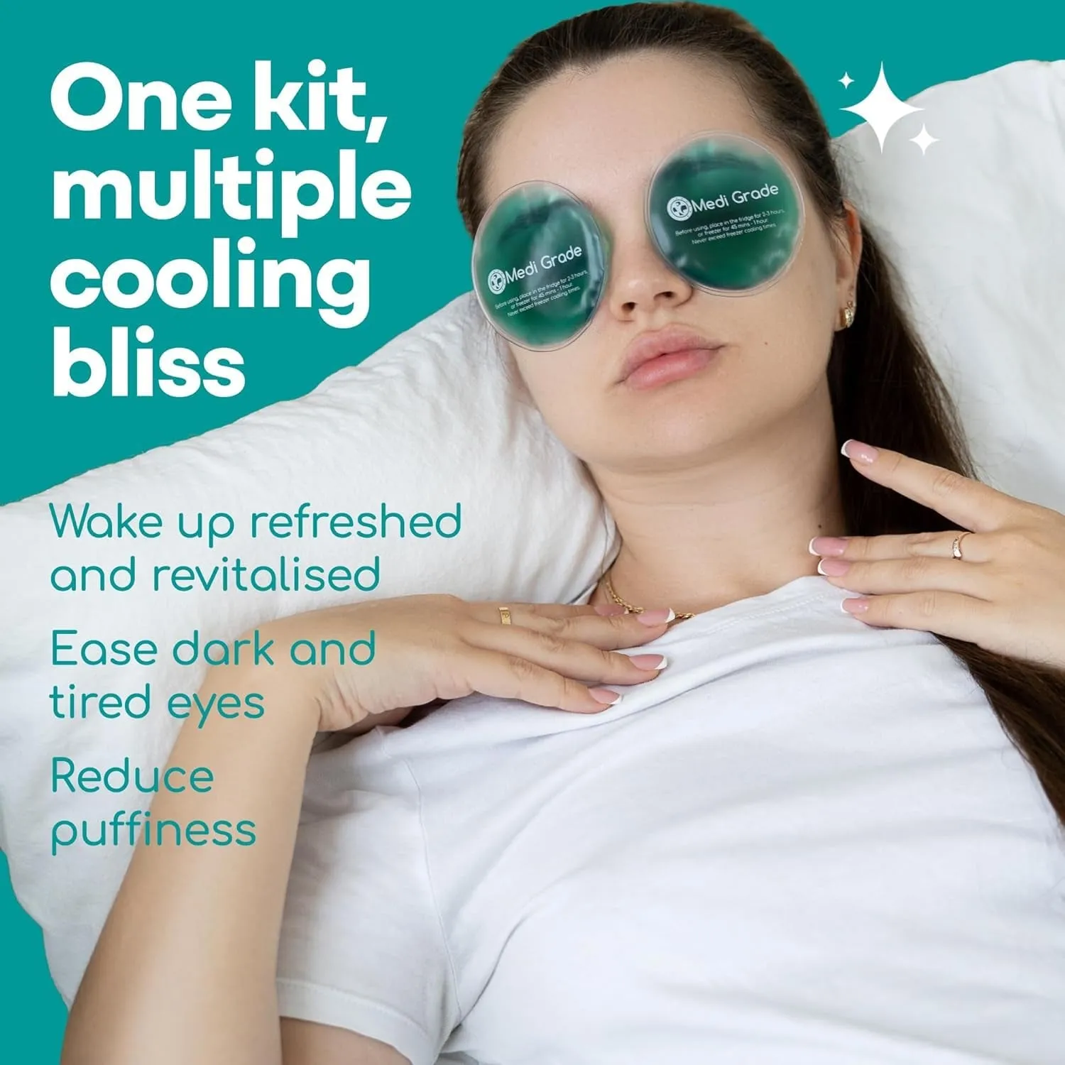 Cooling Ice Face Mask and Cooling Eye Mask for Puffy Eyes & Migraine Relief - Self Care Face Ice Pack with Chillgel Face Ice Mask Technology - Cooling Face Mask, Eye Pads and Bag