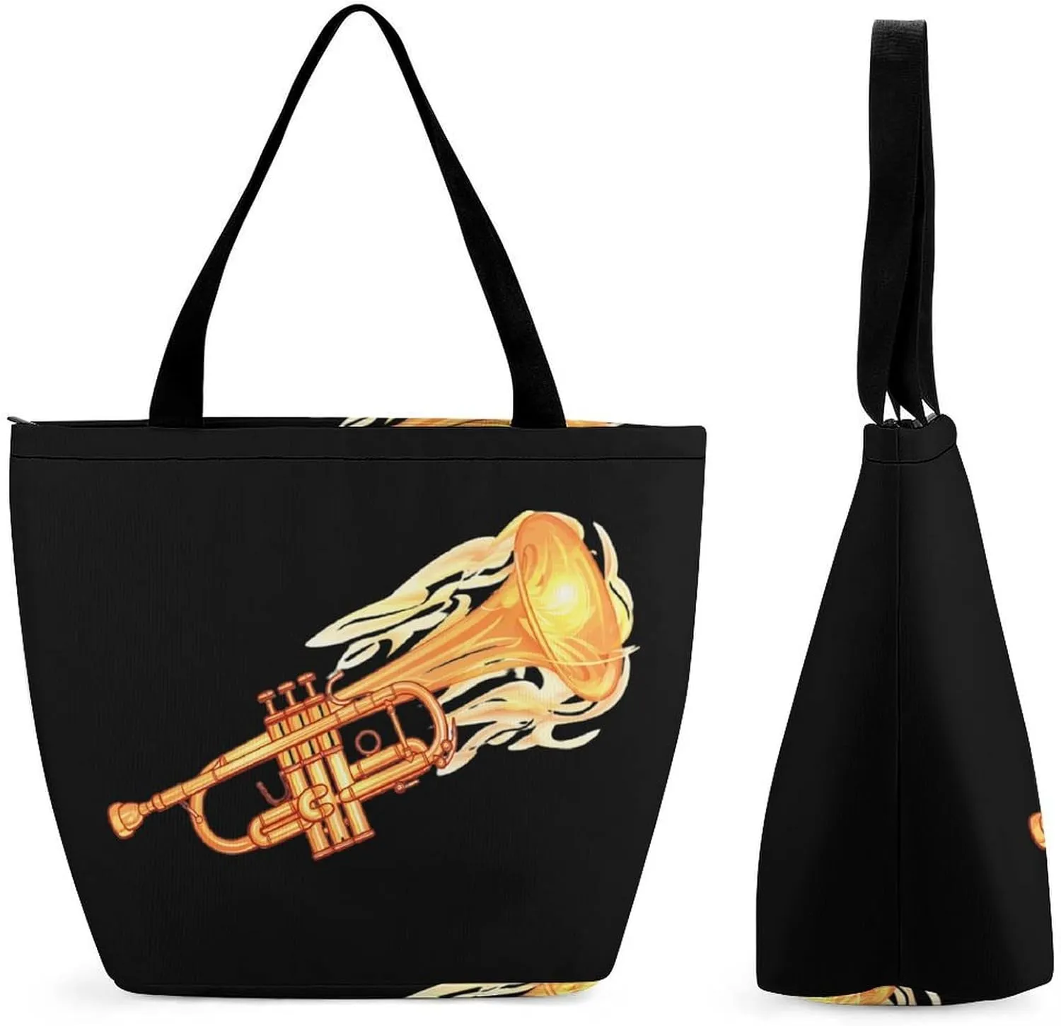 Cornet Trumpet Personalized Shoulder Bag for Women Casual Handbags Shopping Bags Tote Bag for Work Travel