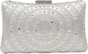 Crystal Box Clutch Rhinestone Handbags For Women Party Purse Wedding Evening Bag