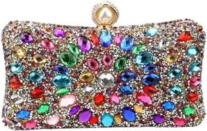 Crystal Box Clutch, Women Rhinestone Purse Handbag, Jeweled Evening Bags